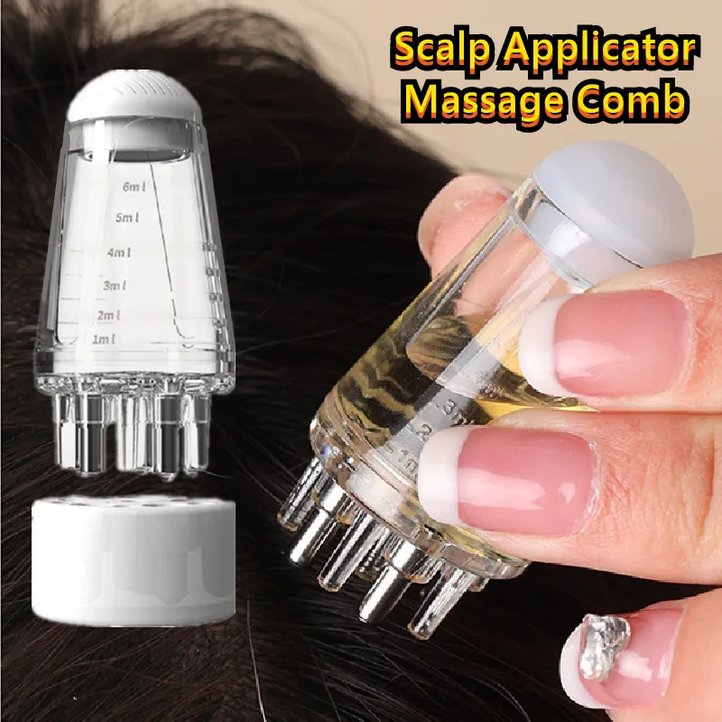 

Массажная расческа для волос, портативный аппликатор для кожи головы, направляющий лекарственные назначения, эфирное масло, снимает сухость, мягкий, яркий, гладкий, уход за волосами