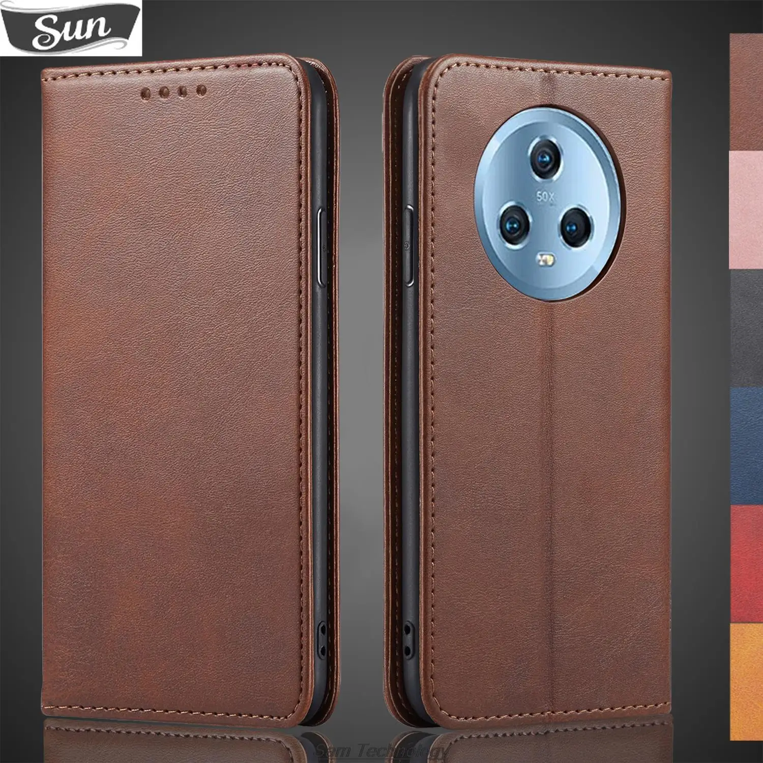 

Magnetic attraction Leather Case for Huawei Honor Magic 5 / Honor Magic5 Holster Flip Cover Case Wallet Bags Fundas Coque