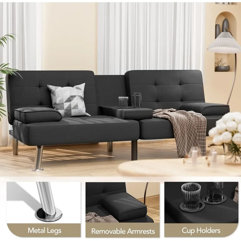 Современный мягкий трансформируемый складной диван-кровать Futon со съемными