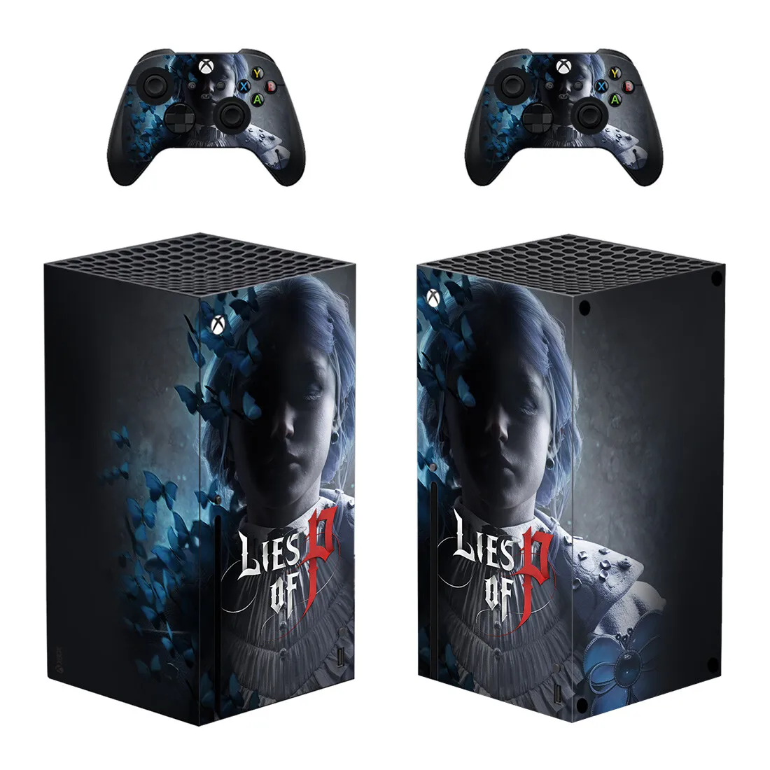 Наклейка для консоли Xbox серии X и 2 контроллера