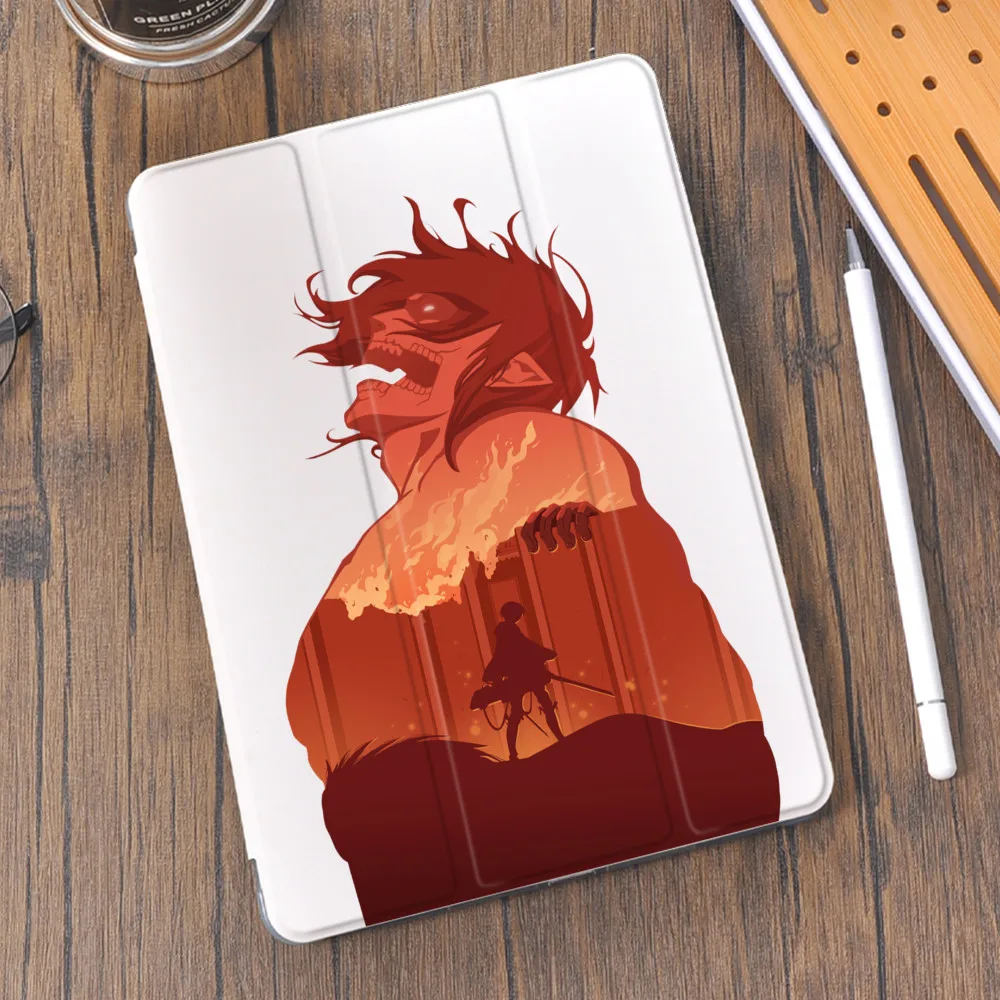 

Japan Anime Attack on Titan Cover For iPad 8th Generation Case 10.9 Air 4 Coque Air 2 Mini 5 Silicone Pro 11 Case 2020 Funda 9.7