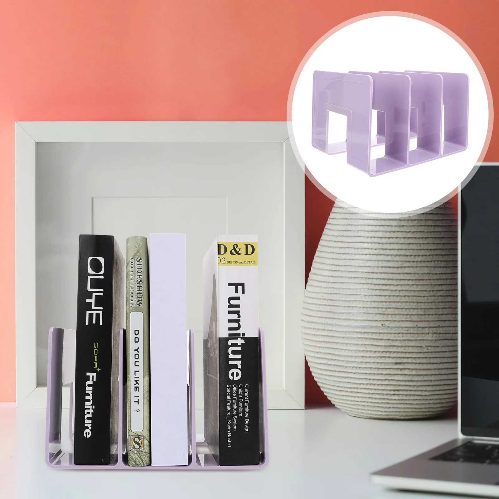 

Acrylic Bookend Office Supplies Heavy Duty Shelf Bracket Paper Holder Dilicate Books Stand Table Organizer Student Brackets
