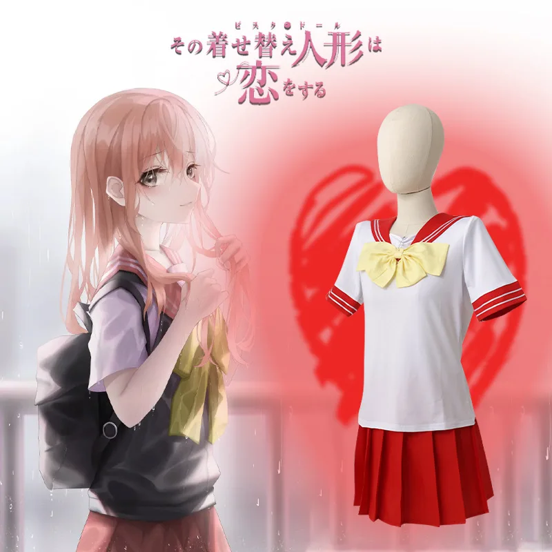 

Anime My Dress-Up Darling Sajuna Inui Cosplay Costume Juju JK Dress Suit Pink Wig Uniform Set Sono Bisque