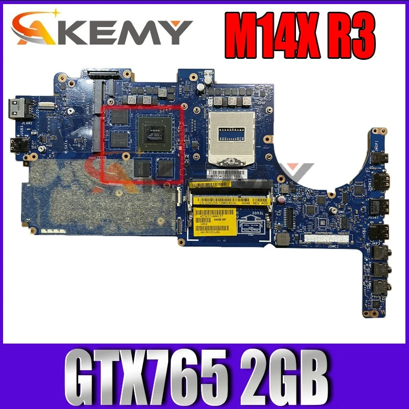 

Материнская плата Akemy DDR3L/GTX765 для ноутбука DELL Alienware M14X/R3, 2 Гб