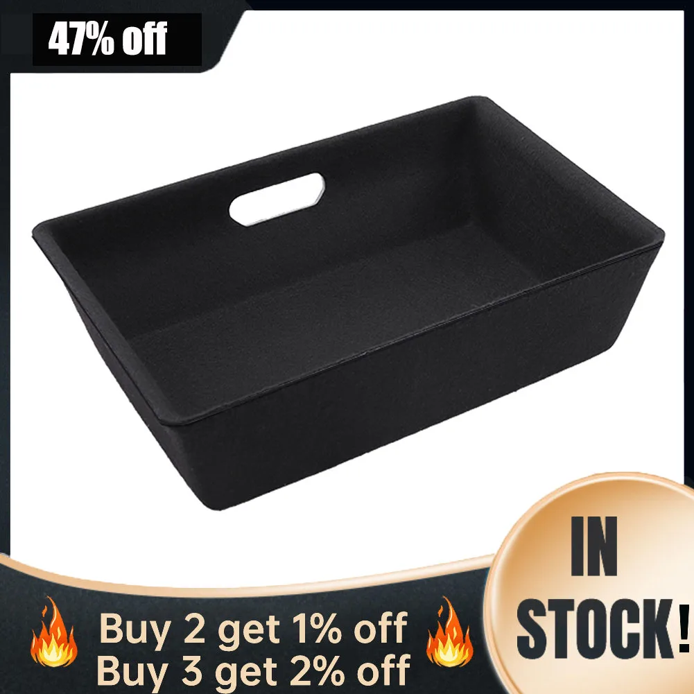 

Ящик для хранения под сиденьем для Tesla Model Y 2021, органайзер большой емкости, чехол из фетровой ткани, аксессуары для интерьера автомобиля