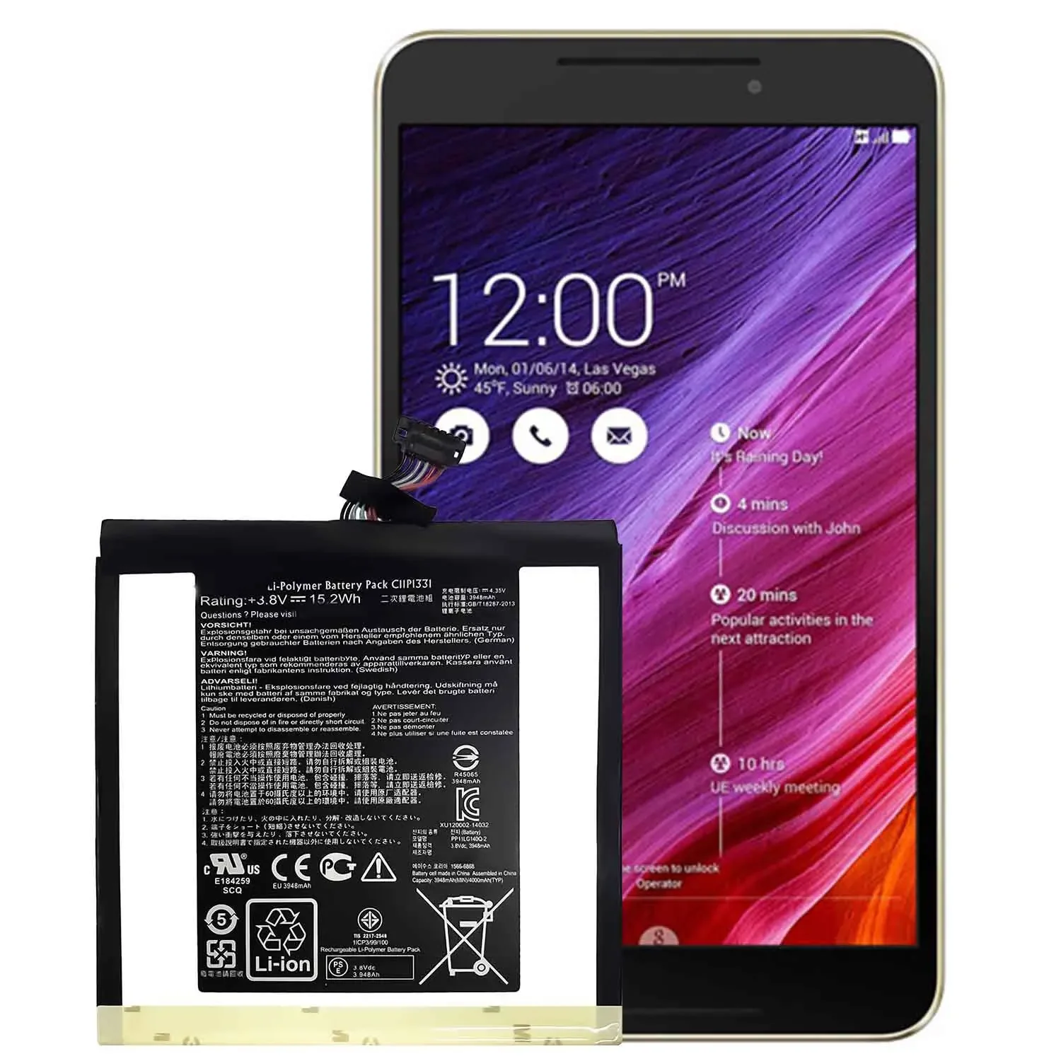 Сменный аккумулятор C11P1331 для ASUS Fonepad 8 Fe380cg k016 высококачественный встроенный