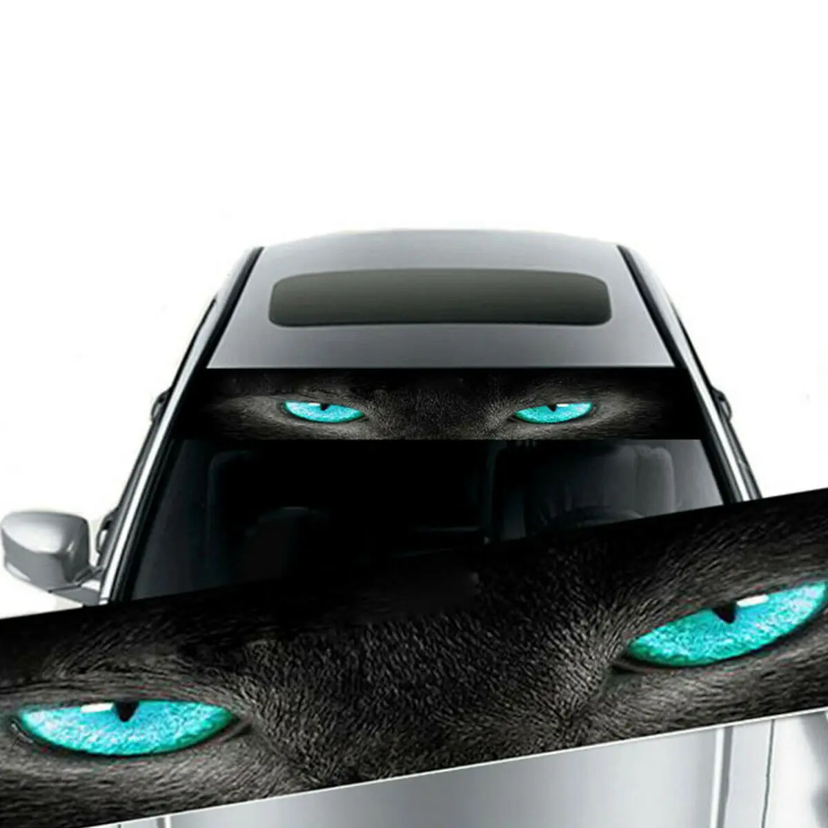 

Синий глаз баннер графическая Наклейка Виниловая наклейка для автомобиля переднее заднее стекло лобовое стекло