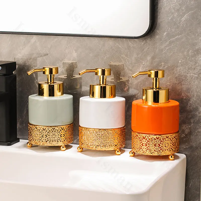 

Светильник Кая Роскошная бутылка для шампуня, керамическая бутылка для мыла из Пномпеня, скандинавские аксессуары для ванной комнаты, доза...