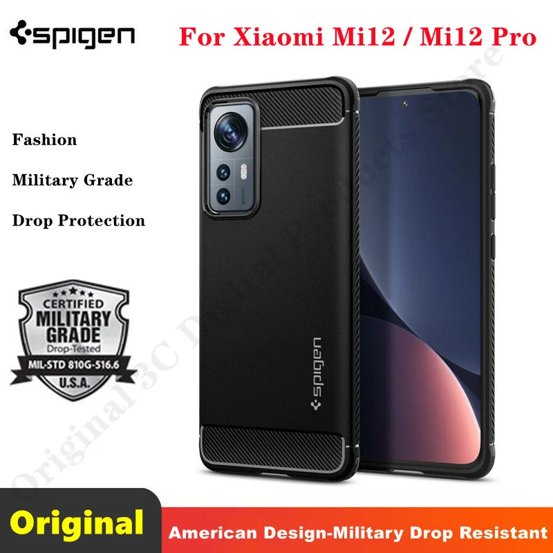 

For Xiaomi 12 Mi12 / Mi12 Pro Case | Spigen [Rugged Armor] Shockproof Slim Matte Cover