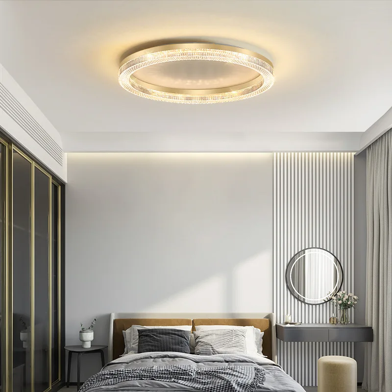 Bedroom Nordic Ceiling Lamp Luxury Lamps Modern Minimalist Atmosphere Master Bedroom Led Chandelier Creative Round Room Lighting