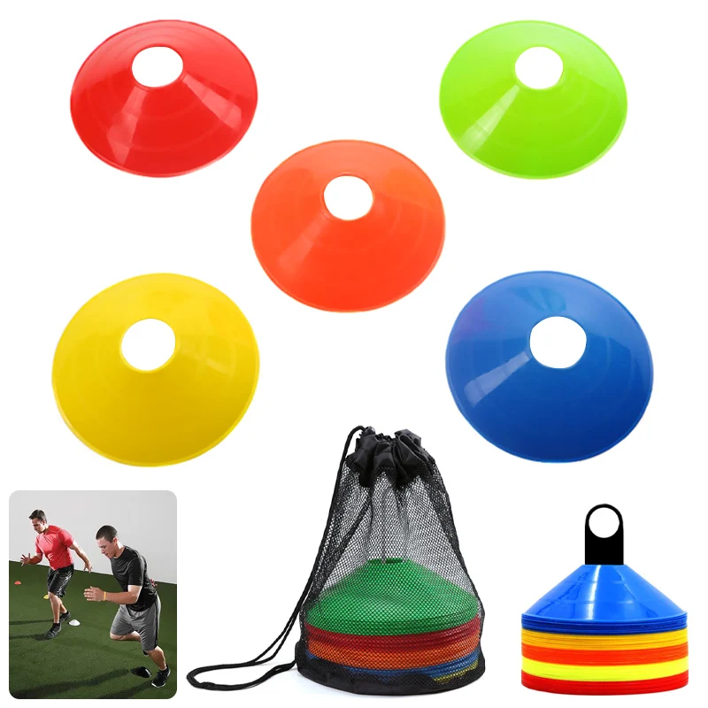 

10Pcs Agility Disc Cone Set Football Rugby Speed Training Disc Cone Cross Track Space Marker Inline Skating Cross Speed Training