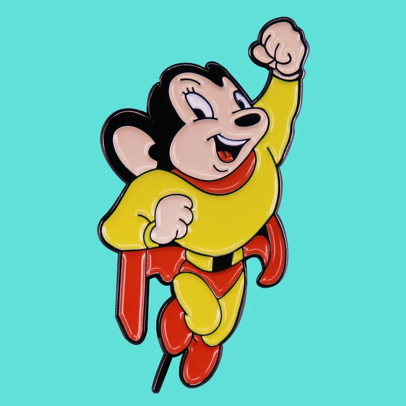

Mighty Rat Hero Brooch Cute Cartoon Rat Hero Lapel Pin Badge Clothes Hat Bags Fashion Jewelry Accessories