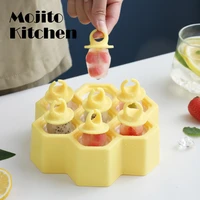 ice pop mold bpa free 7 cavities non stick silicone honeycomb ice cube mould ice cream ball maker for home baby feeding