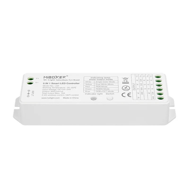 MiBoxer LS2 5 в 1 беспроводной светодиодный контроллер 12 В постоянного тока 24 15 А для