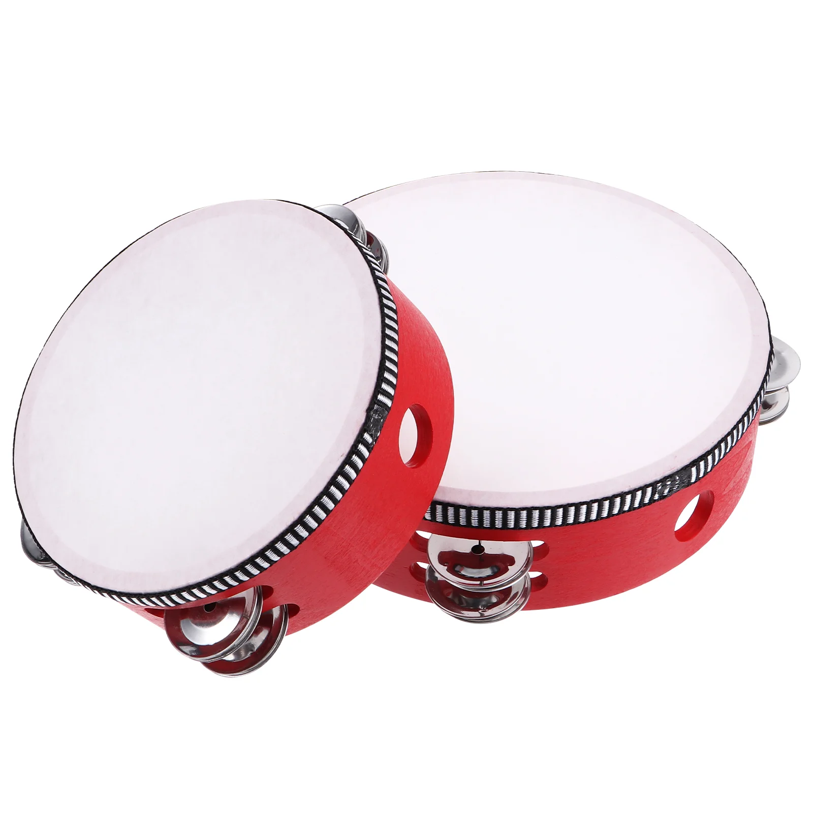 

Double Row Tambourine Instrument Musical Toys Percussion Kids Handheld Jingle Bells