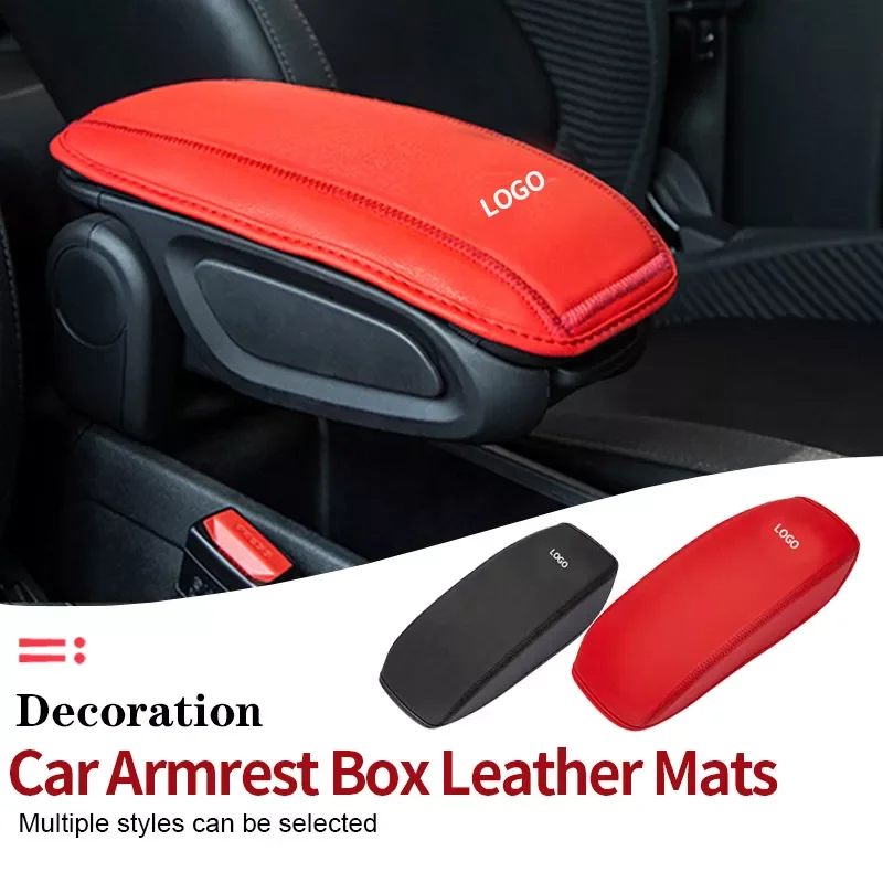 

Leather Car Handrest Armrest Box Mats Cover Hand Pad For Mini CooperS One Countryman F54 F55 F60 F56 car Accessories decoration