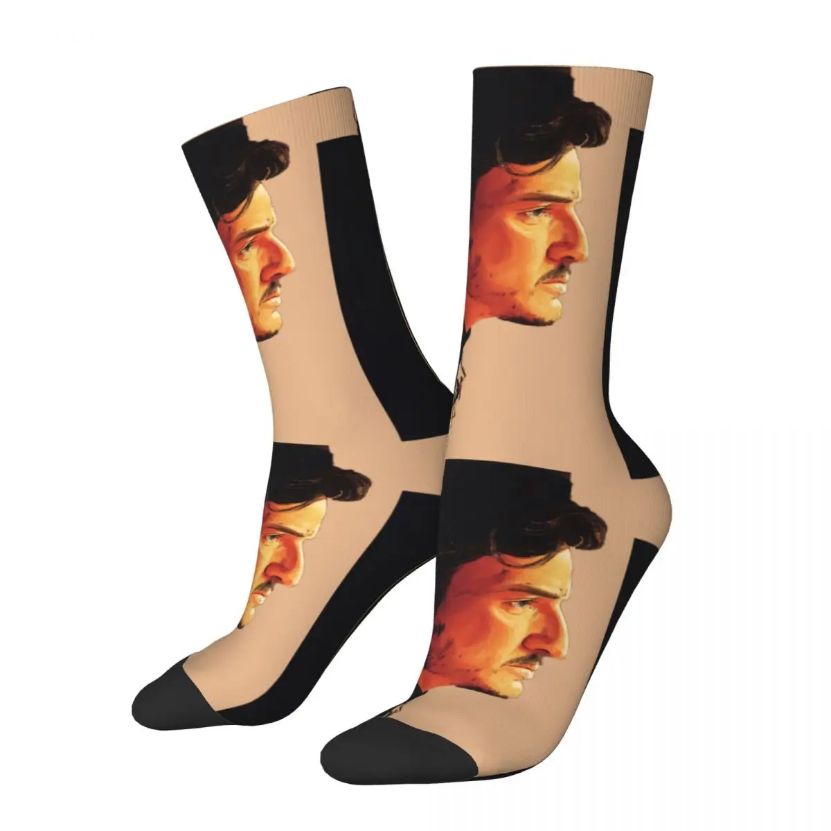 

Носки мужские компрессионные, смешные сумасшедшие, с принтом, в стиле хип-хоп, винтажные, с принтом Педро Паскаля, для мальчиков