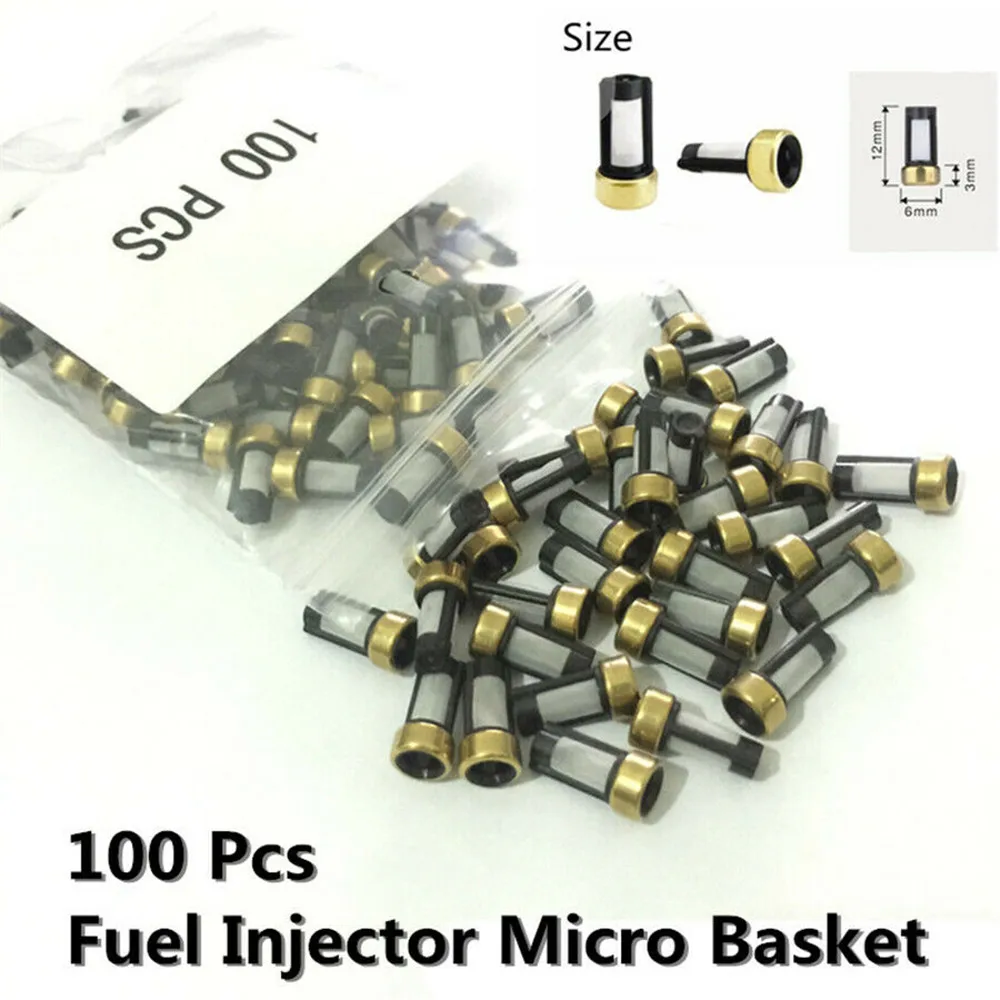 

100pcs Filter Interior Accessories Micro Basket Filter 6*3*12mm Auto Fastener For ASNU03C Interior Accessories