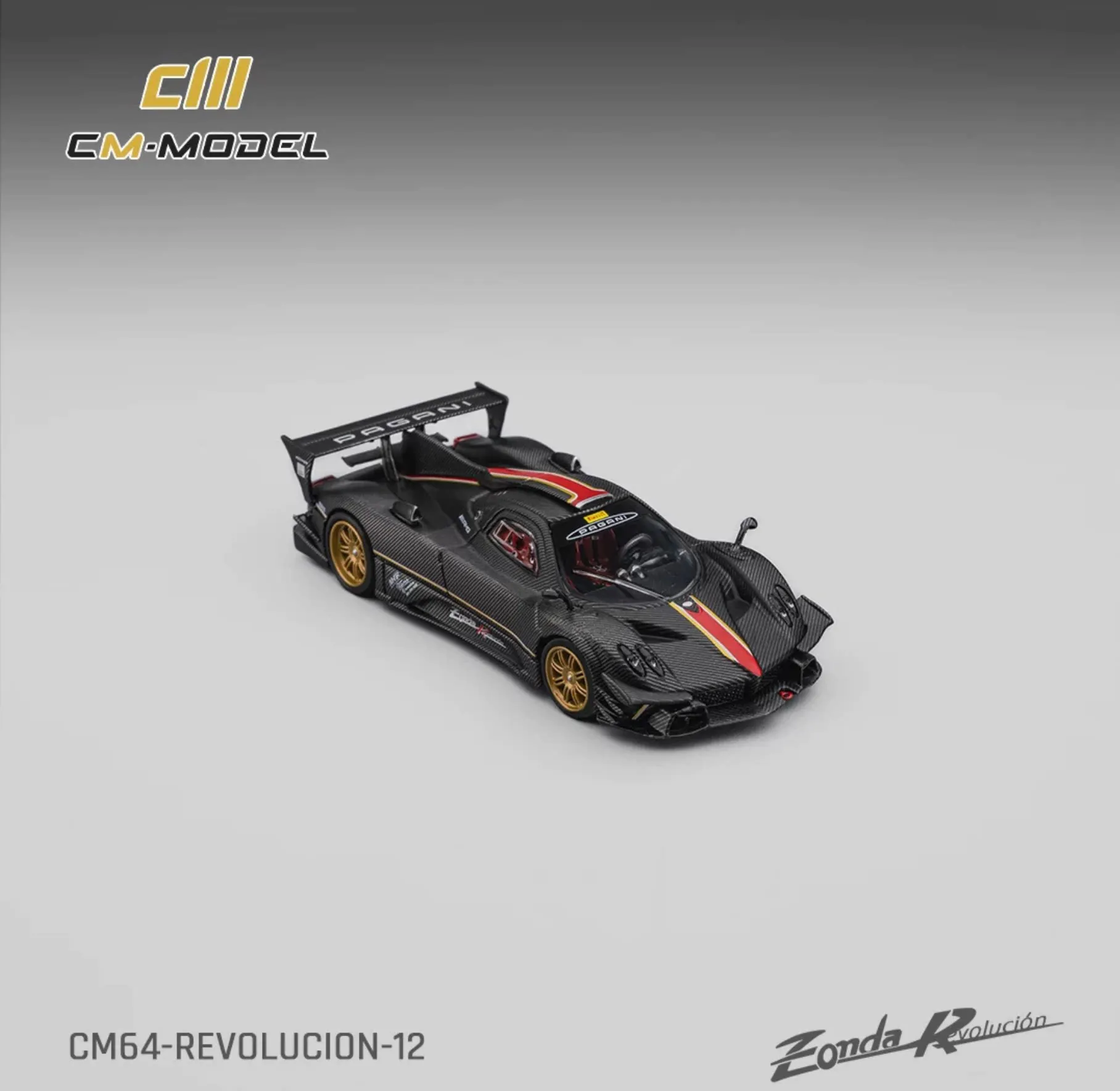 Фото CM Модель 1:64 Zonda R Evolusion Track, карбоново-черная, литая модель автомобиля №4