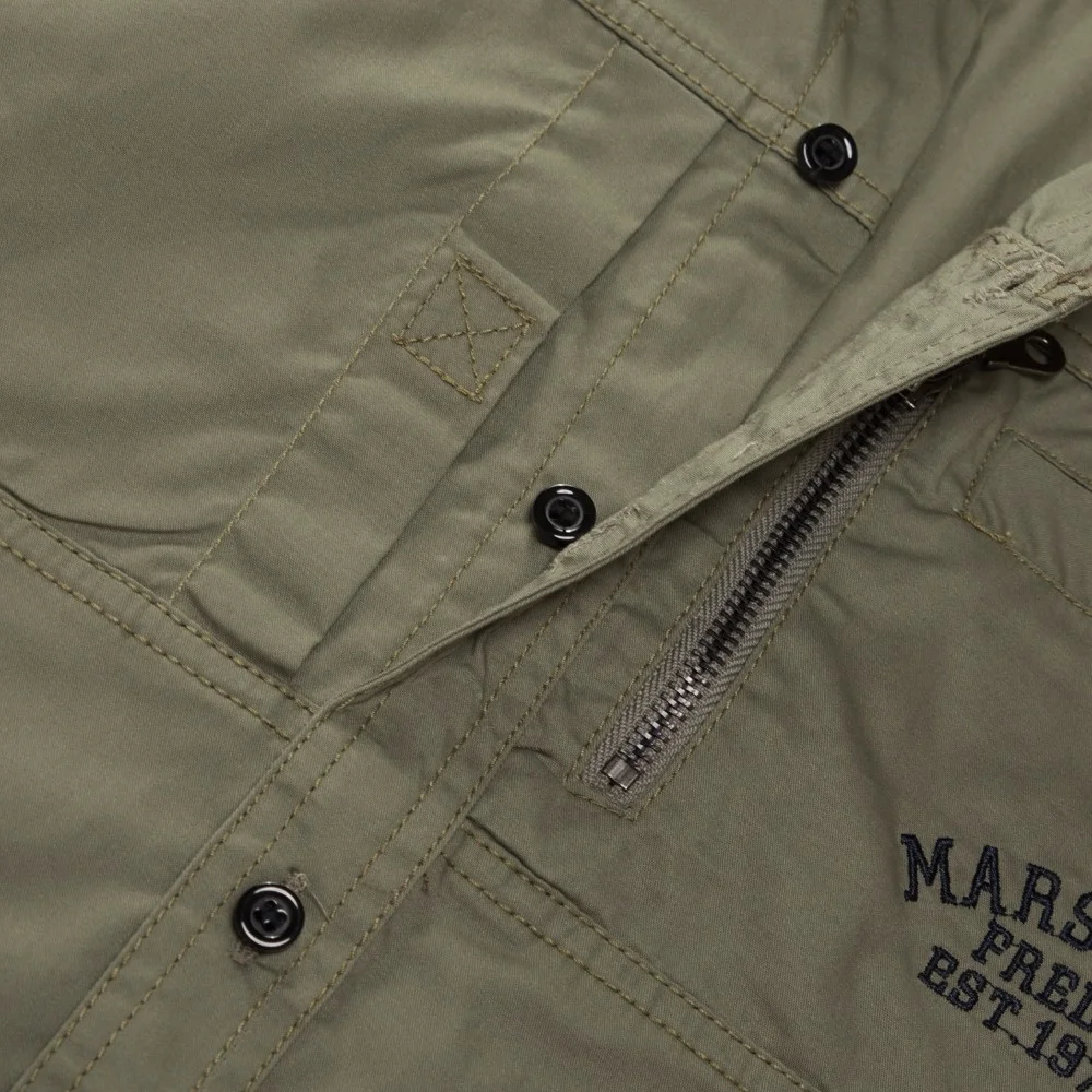 2022 Fashion Cargo Military Shirt Long Sleeve Multi-pocket Casual Shirts Brand Clothes Army Green Camisa Masculina