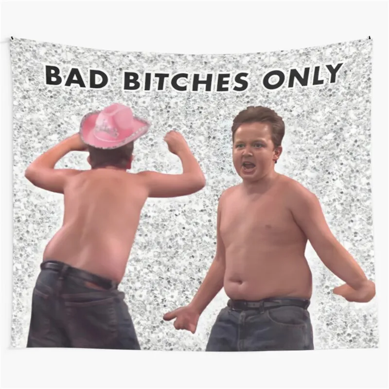 

Gibby Party Requirements Bad Bitches Only Funny Meme Tapestry Wall Hanging Art for Bedroom Living Room Decor College Dorm