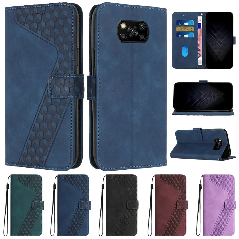 

Чехол для Poco X3 Pro, чехол для Xiaomi POCO X3 Pro, 3D геометрический откидной Чехол-бумажник для Xiomi Xiaomi PocoX3 X 3 Pro X3 NFC, чехлы для телефонов