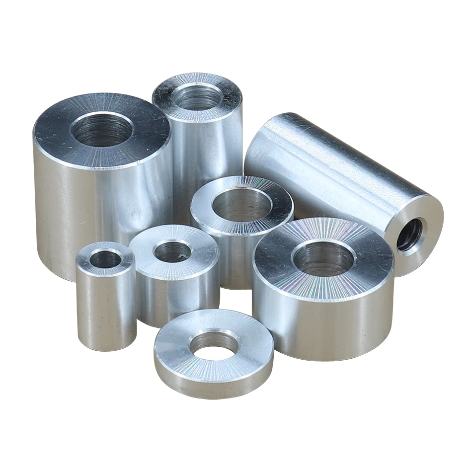 diameter 22MM M8 M10 M12 Aluminum bushing washer gasket round hollow no thread standoff spacer thickness 2/3/4/5/6/50mm