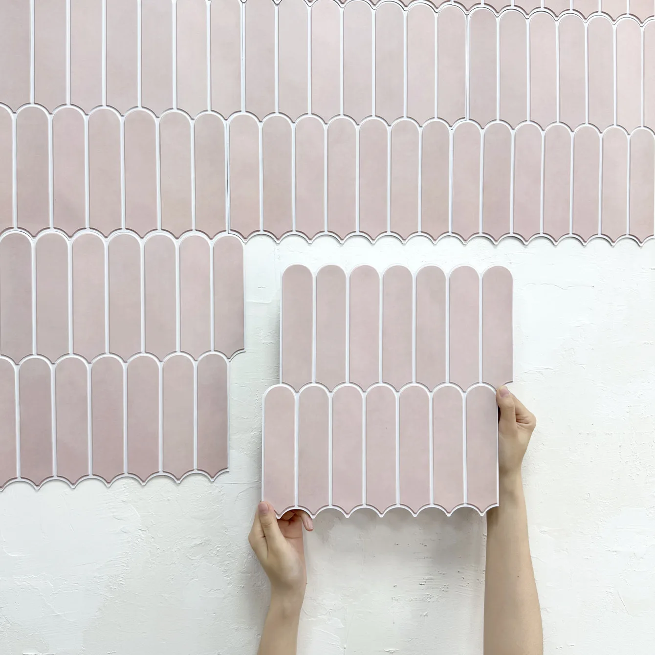 3D Наклейки для плитки ПВХ розового цвета | AliExpress