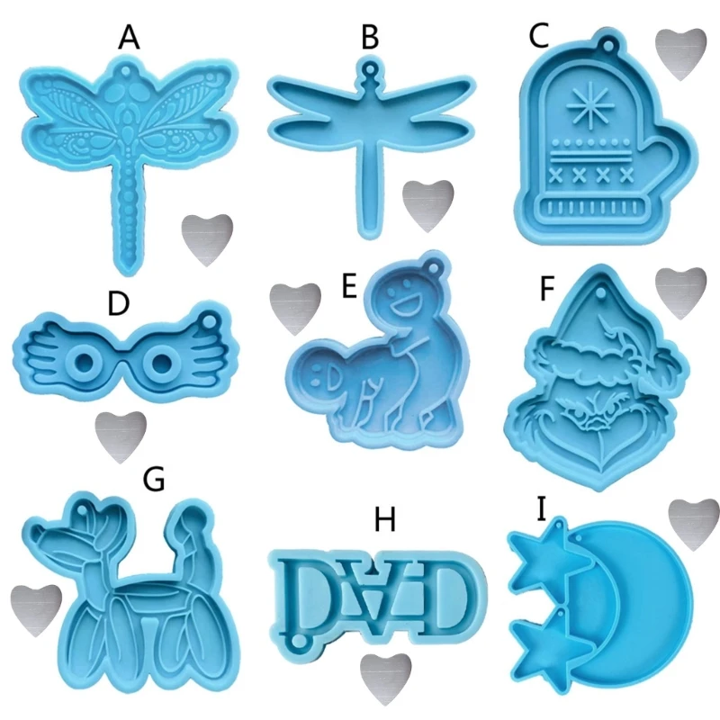 

Блестящие глянцевые украшения в виде стрекозы и воздушных шаров, силиконовая фотография, DIY брелок, подвеска, ювелирные изделия для подарка на День святого Валентина, рукоделие