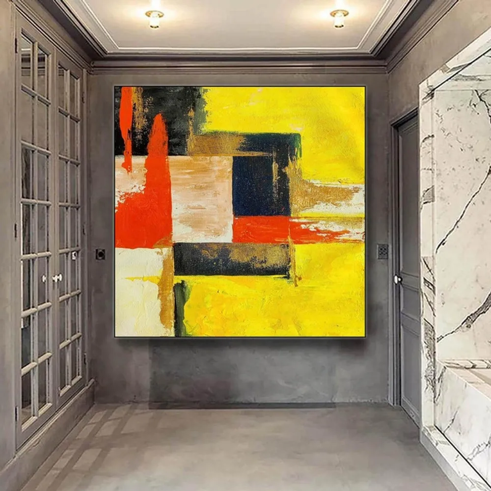 

Оригинальная большая абстрактная живопись абстрактная Холст Искусство Современная картина маслом Ручная работа холст Декор