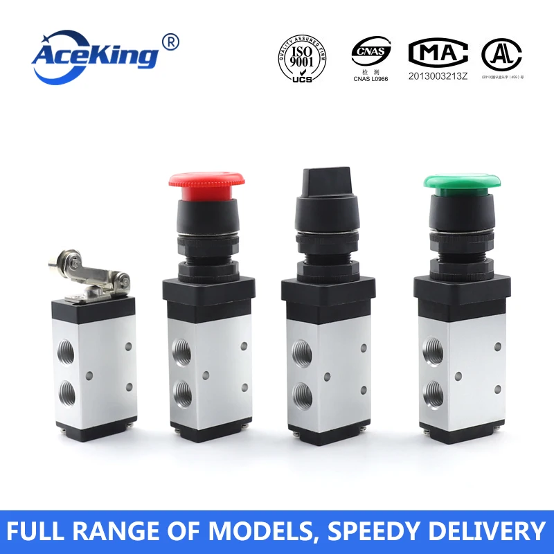 

Two position five way mechanical valve M5PL Pneumatic stroke switch cylinder M5PP210 Roller button manual reversing valve