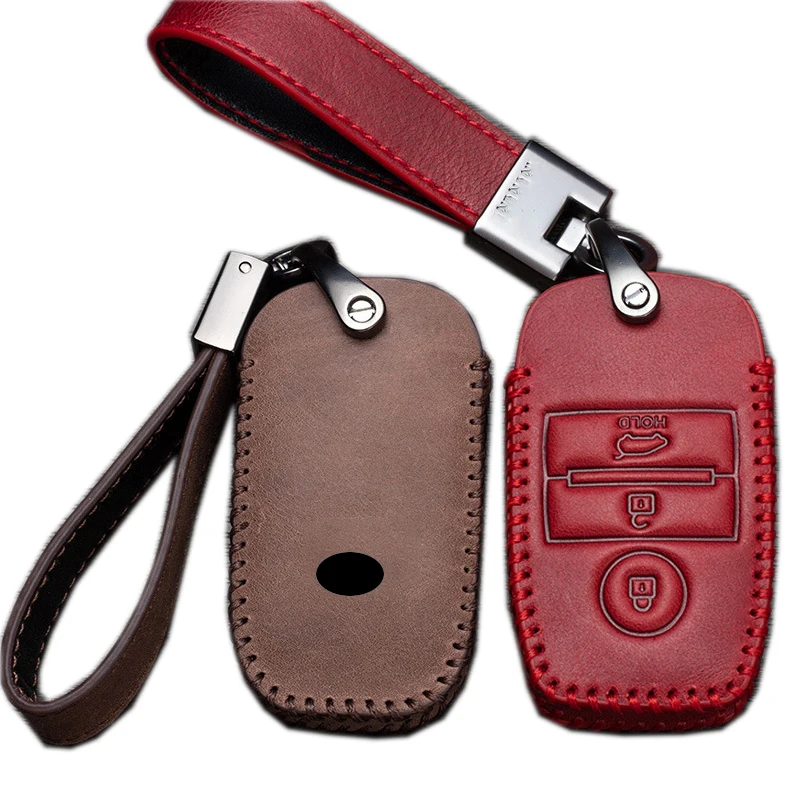 

Car Key Case Keychain, for Kia K3 Zhirun K2 K4 K5 Freddy Kx Cross Proud Run Kx5 Yirun Huanchi Car Key Retro Leather Ornaments