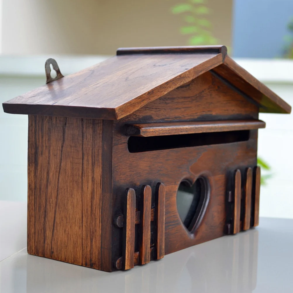 

1 шт. деревянный почтовый ящик Outddor, почтовый ящик, непромокаемый ящик для предложения, креативный почтовый ящик для дома, компании, наружного дома