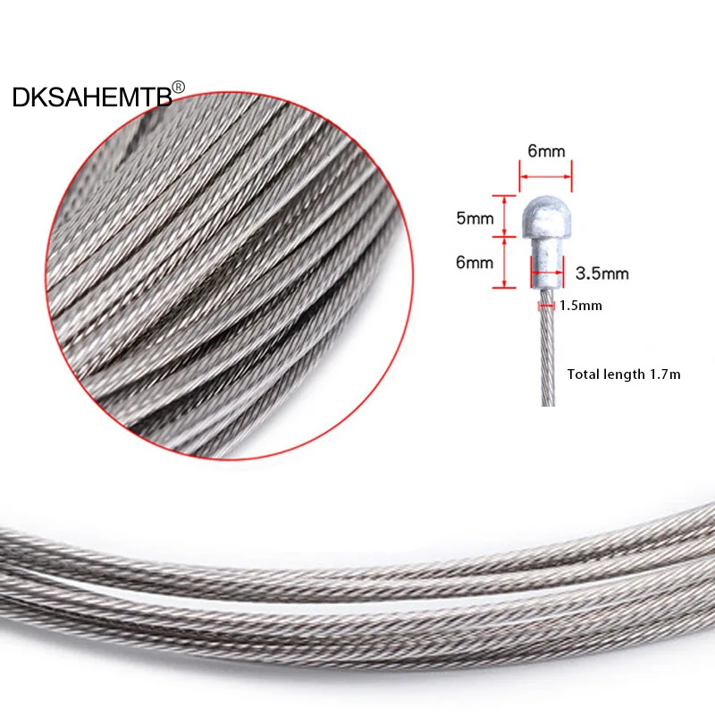 

1Pcs Stainless Steel Grinding Brake/Shift Wire Road Bike Brake Line Cable 1700MM Bicycle Brake Inner Cable Cycling Accessories
