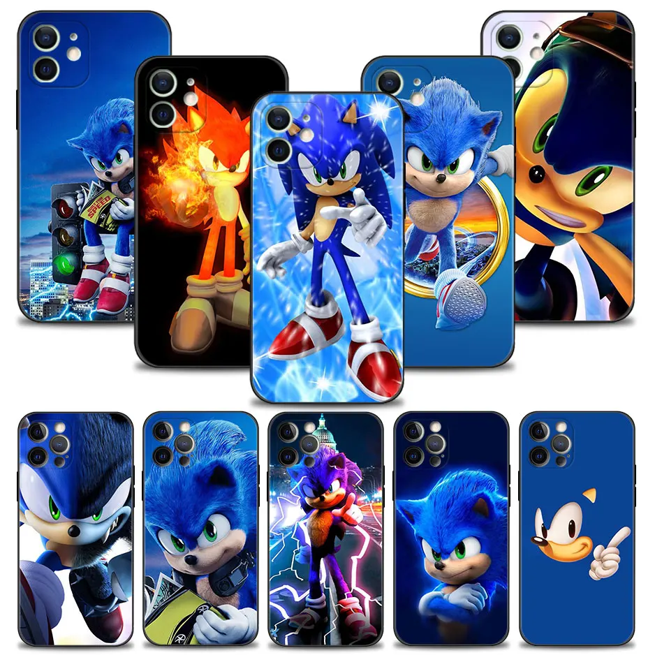 

Mobilephone Case for iPhone 13 12 11 Pro Max XS XR X 8 7 6 6S Plus SE 5 14 13mini 12mini Cover Silicone Funda Supersonic