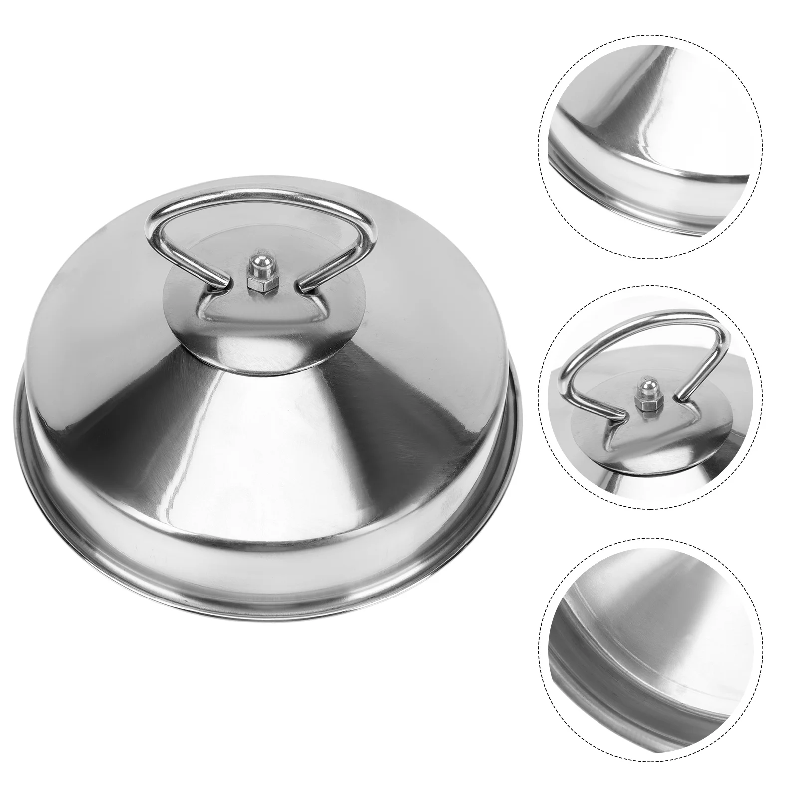 

Cover Lid Dome Pot Panbasting Steamer Cooking Metal Melting Steaming Lids Wok Splatter Iron Skillet Replacement Cheese Universal