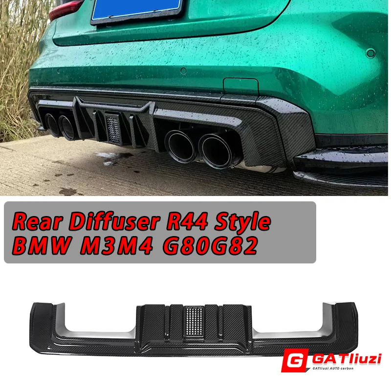 Сухой задний диффузор из углеродного волокна R44 стиль для G80 M3 G82 M4 бампер губа под