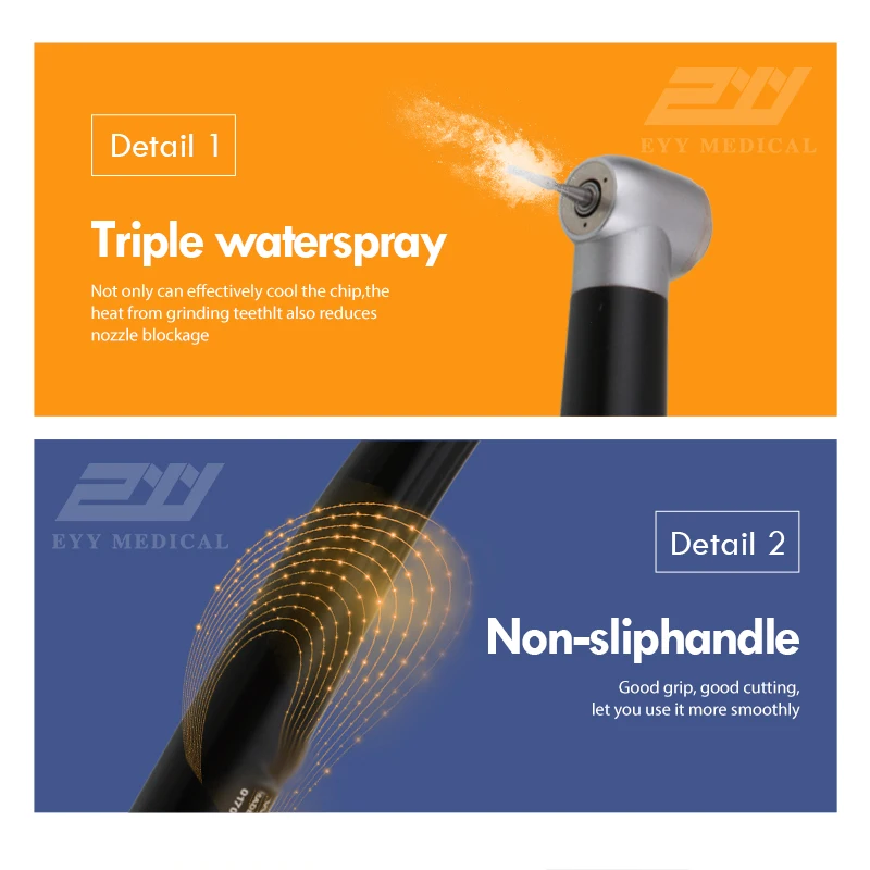 EYY DENTAL PRODUCT Turbine Women Dentist High Speed Colorful Handpiece Push Button Standard/Big Head 2&4 Hole Dentistry Tool