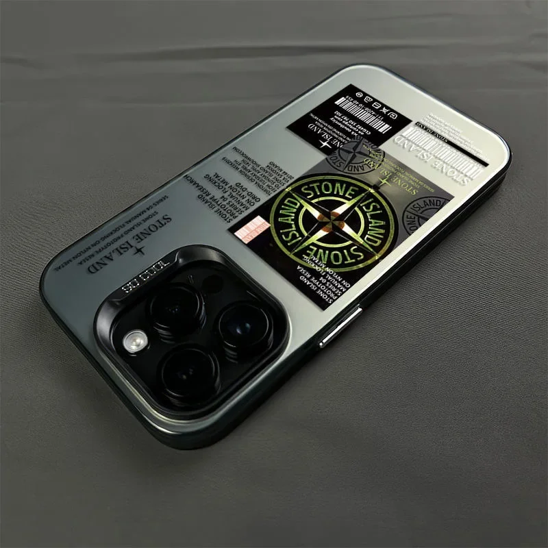 Милый чехол для телефона S-Stone с мультяшным островом iPhone 16 15 14 13 12 11 Pro Max Plus матовая