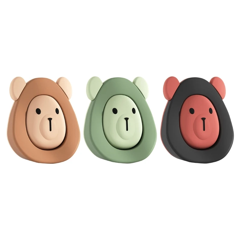 

Baby Silicone Door Knob Bumpers Silencers for Wall Reusable Cartoon Protector