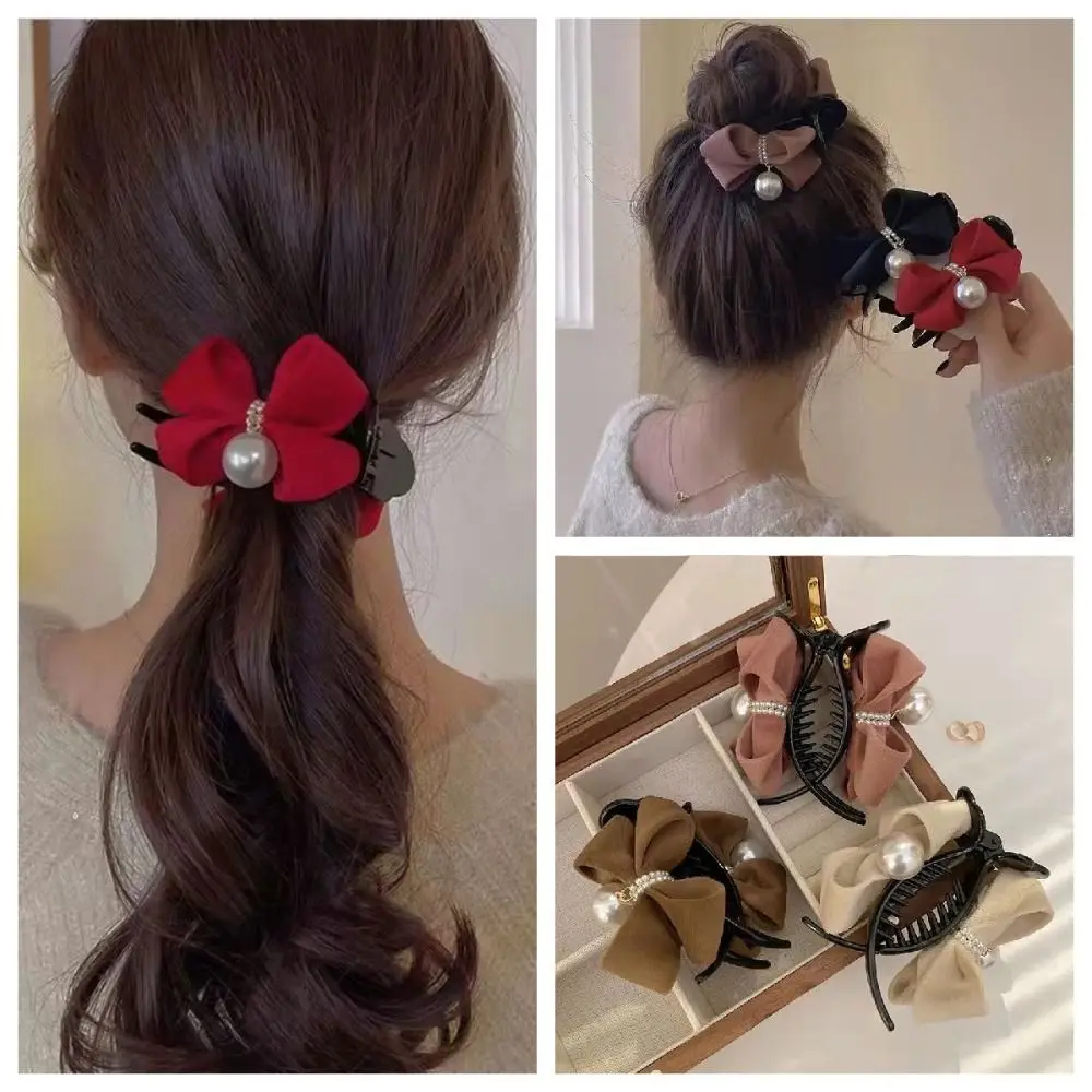 

Модные ювелирные изделия, подарки, аксессуары для волос, бант, заколки для волос с жемчугом, заколка для волос, зажим для волос с акулой для девочек