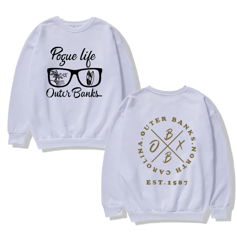 Pogue Life Oversized Pullover Outer Banks Sweatshirt Gift Obx Beach North Carolina Coast Harajuku Streetwear Unisex