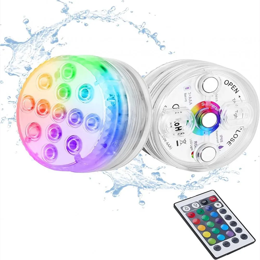 

Погружной RGB-светильник на магните, Светодиодная лампа Лунный свет ,13 светодисветодиодный, IP68, водонепроницаемый Ночной светильник, плавате...