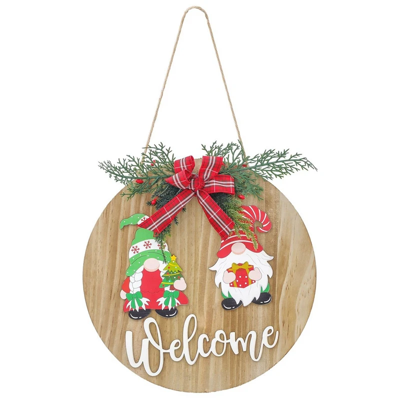 

Christmas Door Hanger Wooden Sign Supermarket Store Cafe New Year Decorations