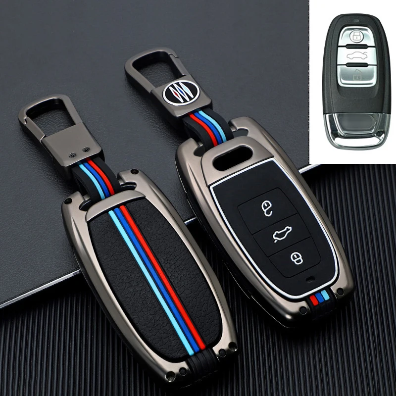 

For Audi A1 A3 A4 B6 B7 B8 8K S4 A5 B8 8T S5 A6 4G C7 S6 A7 4G S7 A8 D4 S8 Quattro Q3 Q5 SQ5 Q7 Car Key Case Cover Accessories