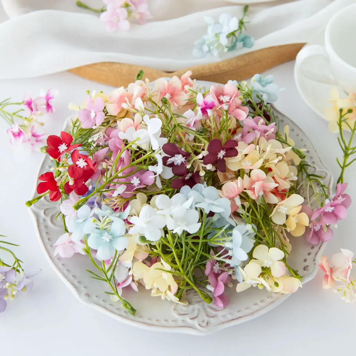 

Шелковые искусственные цветы сливы, подарки «сделай сам», коробки конфет, домашний фестиваль, вечеринка, арка, уличный сад, декор стен, свадебные альбомы