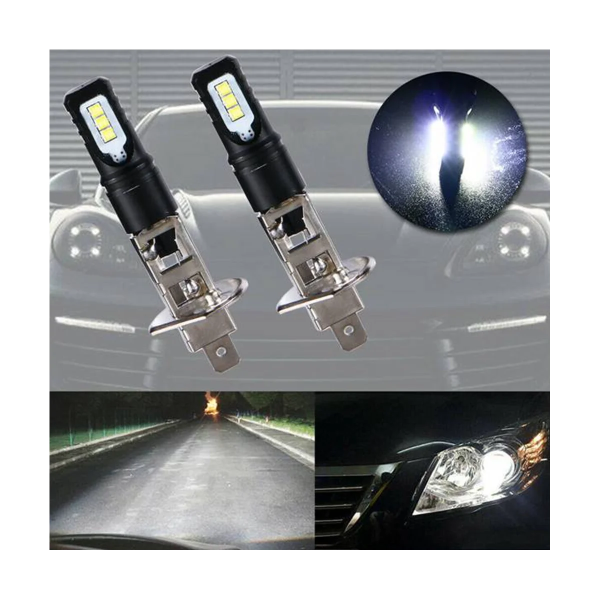 6000K супер яркий белый лм DRL 4X H1 светодиодный комплект ламп для фар