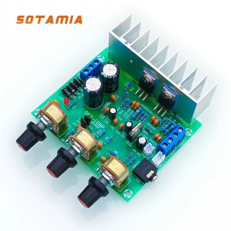 

SOTAMIA TDA2030A Power Amplifier Audio Board 15Wx2 Amplificador 2.0 Hifi Stereo Mini Amp Sound Speaker Amplifiers Smart Home