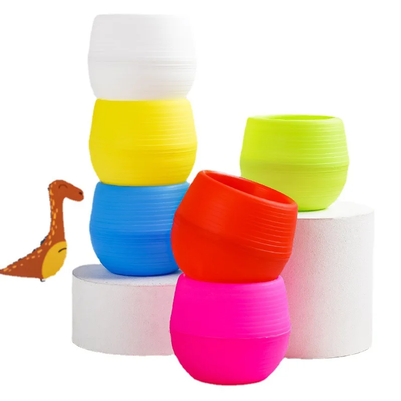 

Пластиковые мини-растения, суккуленты, искусственный каменный шар, цветок, Декор для дома, радужные горшки, шесть смешанных цветов