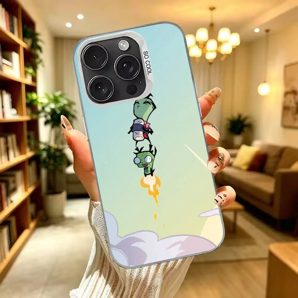 Чехол для телефона Madness-s Invader Zim Gir-ES для iPhone 17, 16, 15, 14, 13, 12, 11 Plus, Pro Max, XS, с цветным серебряным покрытием. (art.: 3920dd00a4735) - 3920dd00a4735